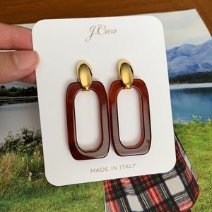 Made-in-Italy acetate rectangle earrings
